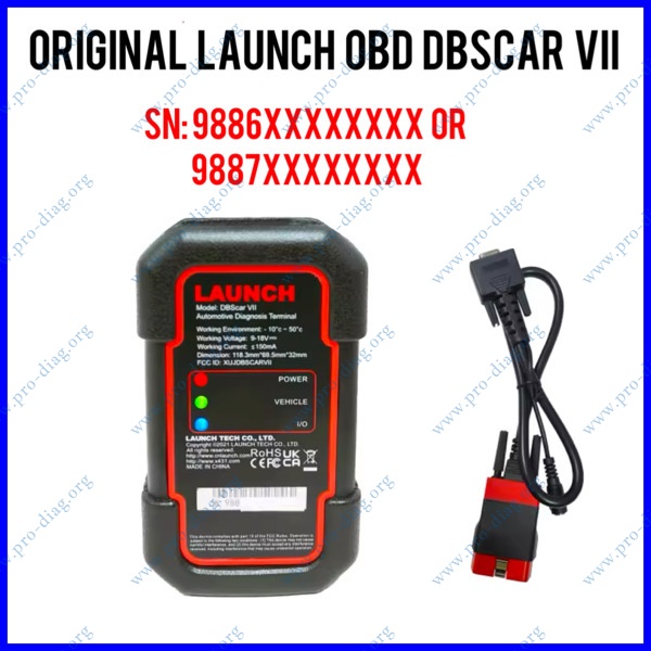 Launch DBScar VII DBSCAR7 Bluetooth OBD2 Scanner Supports CAN FD Doip Protocols Powerful All Systems For X431