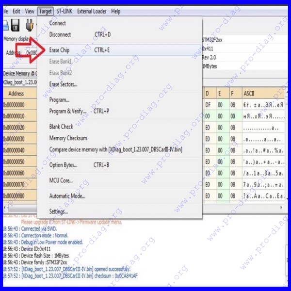 ProDiag boot – loading boot file in the software